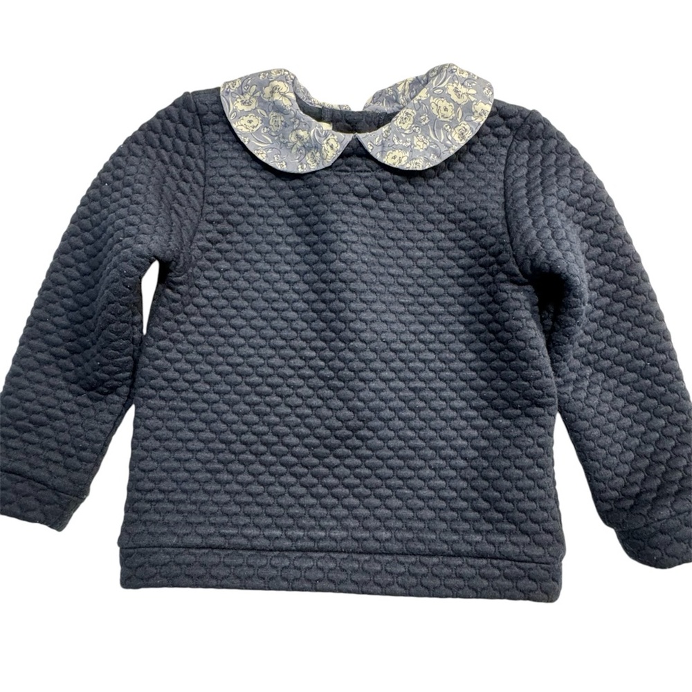 Petit Peony long sleeve quilted top (Sz 3)